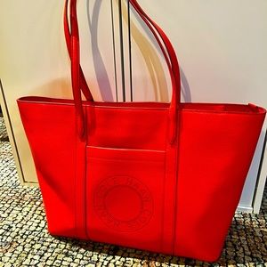 Leather Zip Top Tote